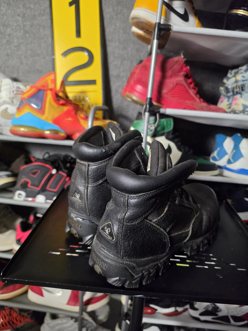 🔥 Rocky Black Men's Size 9 Wide Tactical Work Boots Worn!
